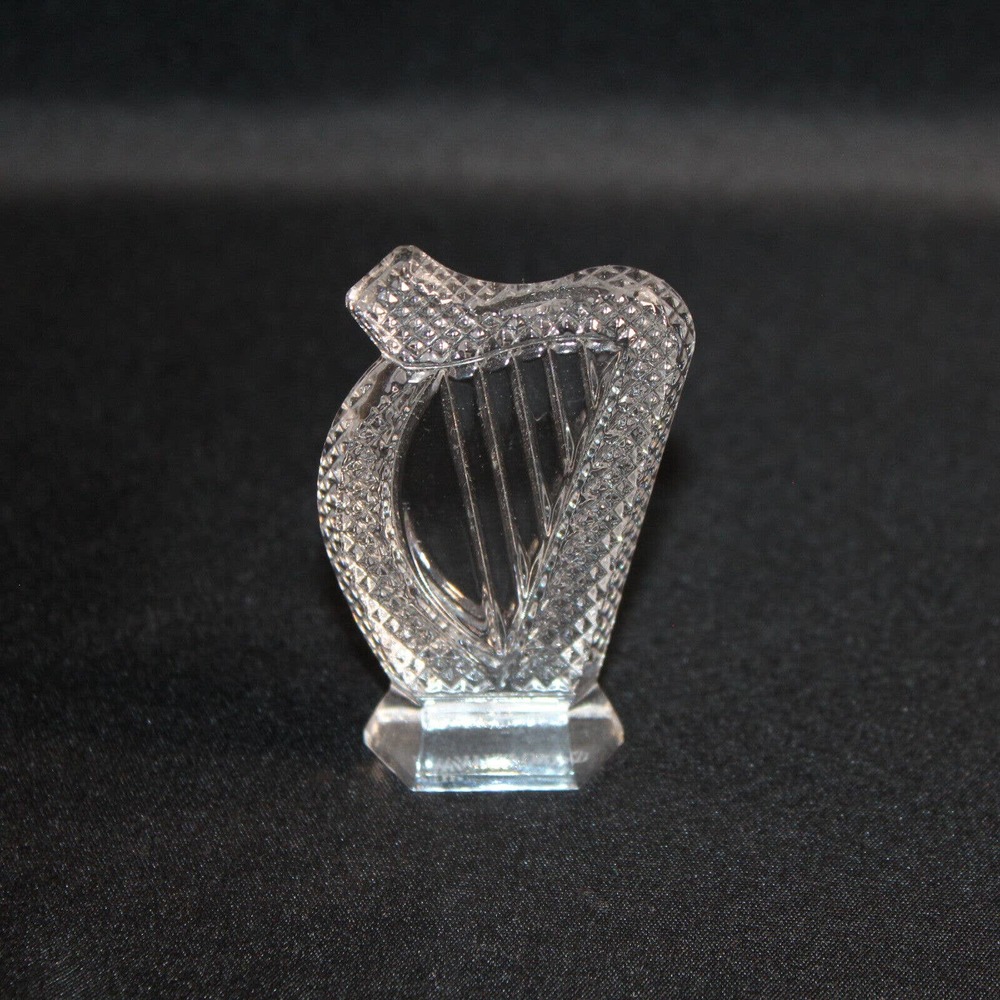 Waterford Crystal Harp Paperweight Figure 5" Tall